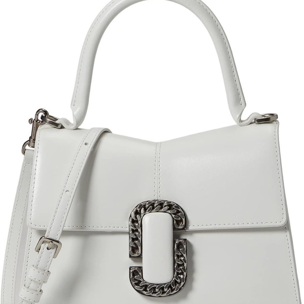 Marc Jacobs White Satchel with Silver Accents